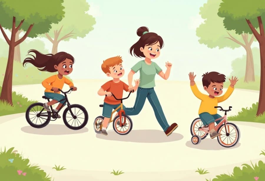 The moment a child pedals away—courage or comfort, which wins?